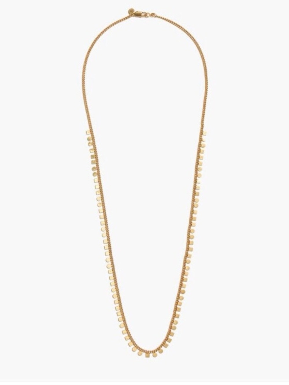 Madewell Gold Tone Mini Geochain Long Necklace